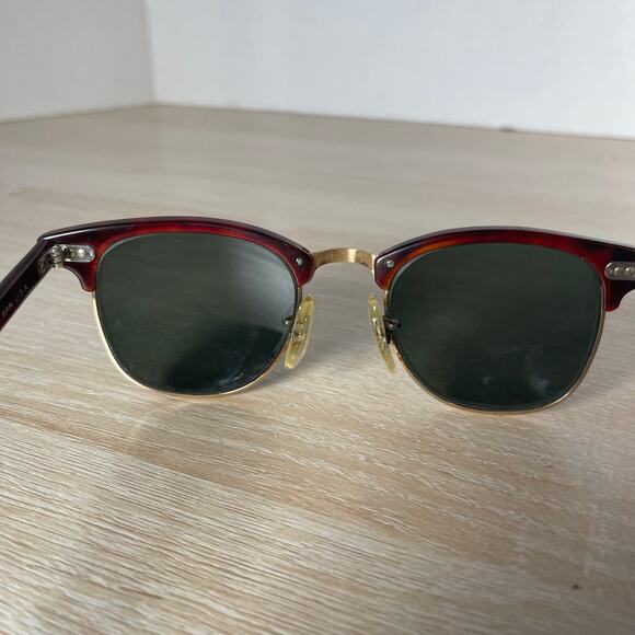 Vintage B&L Ray-Ban W0356 Clubmaster Sunglasses FRAMES ONLY Tortoise Shell - Picture 6 of 10